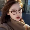 Monturas de Gafas Retro Estilo Americano Ojo de Gato para Mujeres con Miopía, Se Pueden Montar con Lentes Graduadas para Astigmatismo, Monturas de Gafas de Moda Elegantes para Hombres