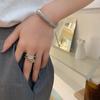 925 Sterling Silver Cold Style Anel Mulheres Internet Celebridade Moda Personalizada ins Trendy High-end Retro Finger Ring
