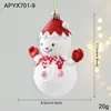 Adornos Colgantes de Dibujos Animados Transfronterizos Rojo y Blanco con Purpurina Plástico Decoraciones Colgantes Árbol de Navidad con Purpurina Decoraciones de Ventana En Stock
