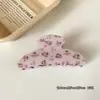 Pinza para el Cabello de Flor Rosa, Pasador Floral Dulce de Semicírculo, Accesorio para el Cabello de Flor Colorida, Pinza para el Cabello Versátil y Fresca para Mujeres