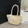 Bolso de Hombro Bufanda de Seda Tejida de Gran Capacidad 2025 Verano Nuevo Versátil Ins de Alto Valor Bolso Sobaco Bolso Tote para Mujer