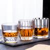 Conjunto de Copos de Vidro Transparente para Casa Estilo Europeu Copo de Uísque Copo para Vinho Estrangeiro Copo de Diamante Copo de Cerveja Taça de Vinho Tinto Conjunto de Taças