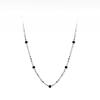 Colar Redondo Geométrico Feijão Preto Prata de Lei S925 Ailuoqi Moda Coreana Comutador Joia de Pescoço Y01328