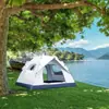 Gran Número de Tienda de Campaña Plegable Automática Pop-Up de Apertura Rápida para Exteriores Estilo Camping Refugio Plateado Tela Picnic Ligero