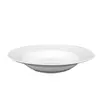 Prato Fundo Cerâmico Branco Puro para Uso Doméstico, Prato Espesso, Prato de Sopa Redondo Simples, Louça Grande para Refogados, Prato de Porcelana