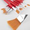 Pincel de Nylon Vermelho Simples, Conjunto de Pincéis para Guache, Pincel para Pintura Acrílica e Aquarela, Pincel para Moagem de Batom Atacado
