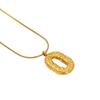 Collar con Colgante de Acero Inoxidable 26 Letras Patrón de Lava Europeo y Americano Transfronterizo Diseño Plisado en Relieve Joyería 18K para Hombres y Mujeres