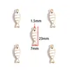 Desenho Animado Fofo Liga de Metal com Gotejamento de Óleo Animal Marinho Peixe Pingente DIY Pulseira Chaveiro Acessório Ornamento Pendurado W613