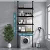 Estantería de Almacenamiento Multifuncional de Múltiples Niveles de Pie Encima del Inodoro, Adecuada para Baño y Detrás de la Lavadora, con Fuerte Capacidad de Carga