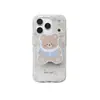 Capa Magnética de Cachorro em Forma de Coração Desenho Animado Adequada para Capa de Telefone Apple 17 Pro Max iPhone 16 Desenho Animado 15 Suporte 14 Coreia