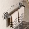 Toallero de Pared Tipo Ventosa Sin Agujeros para Inodoro Estante para Toallas de Baño Estante de Almacenamiento para Baño Barra para Colgar Toallas de Inodoro
