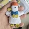 Muñeca de Monstruo de Tres Ojos Colgante de Lana Colgante Tejido a Mano Producto Terminado Muñeca de Ganchillo Hecha a Mano Colgante de Ganchillo Producto Terminado