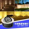 Lâmpada subterrânea de ângulo ajustável led escultura holofote externo à prova d'água redonda aço inoxidável embutida polarizada lâmpada subterrânea
