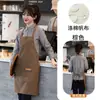 Delantal de lona ajustable logo impreso panadería pastelería ropa de trabajo Correa de hombro de mezclilla halter ropa de trabajo