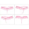 Lencería sensual, seductora y caliente, con aberturas delanteras y traseras, no necesita quitarse, bragas de triángulo para mujer con palabras provocativas, colección de ropa interior provocativa