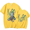 Camiseta Masculina Korn Lançamento de Álbum de Música de Banda de Rock Cruzada Aliexpress Retro Metal Gótico t