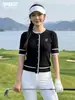 Moda de Golfe Feminina 2026 Verão Respirável Elegante Tricô de Manga Curta para Senhoras