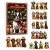 Calendario de Adviento Navideño 2026 Transfronterizo Caja Sorpresa para Amantes de Perros, Adornos para Árbol de Navidad, Decoraciones Colgantes Acrílicas
