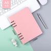 A5 Notebook b5 candy color pu hard loose-leaf notepad pode ser impresso Logo office notebook gift box set