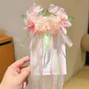 Acessórios de Cabelo Infantis Estilo Chinês, Enfeites de Cabelo Hanfu para Meninas, Fita de Flor Super Fada para Bebê, Grampo de Cabelo Estilo Antigo, Acessórios para Trajes Antigos