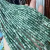 4X13Mm Tubo Tubería Punto Verde Piedra Cilíndrico Cuentas Tubulares Tubo Tubería Cuentas de Piedra Semipreciosa Cuentas