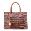 Bolso de Moda para Mujer con Patrón de Cocodrilo Nuevo de Comercio Exterior para Fans Europeos y Americanos, Bolso de Hombro para Mujer Moderno en Relieve, Bolso de Mano Versátil