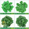 Hoja de Potos flor artificial vid hojas de vid vid de uva decoración de tubo de techo vid plantas verdes de plástico cubriendo enredadera