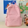 Mochila Nueva y Elegante Estilo Coreano con Alto Atractivo Estético, Adecuada para Niñas, Viajes Casuales, Bolsa Ligera de Doble Hombro con Patrón de Estrellas, Mochila para Estudiantes