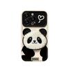 Adecuado para Funda de Teléfono Móvil Apple iPhone 17 Pro Max 15 Muñeco Panda de Peluche Cordón 16 Silicona 14 Linda Femenina