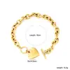 Pulsera de Corazón de Nuevo Estilo Transfronteriza Minimalista Creativa Collar con Colgante de Corazón de Melocotón Grande Joyería Pulsera con Hebilla Ot Fabricante de Joyería