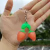 Llavero Colgante de Fruta Cambia Color de Descompresión Simulado para Mochila Estudiantil Llave Colgante que Cambia de Color UV Fresa Sandía