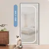 Porta de Malha Macia com Zíper, Porta Antifurto, Proteção contra Mosquitos, Amigável para Animais de Estimação, Instalação sem Pregos, Ventilação em Forma de U, Cortina de Porta à Prova de Gatos