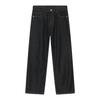 Mtlclothes Ropa para Hombre Estilo Coreano Holgados Rectos Lavados de Tiro Medio Jeans