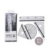 Juego de Reglas Morning&Light Arl96042 Set para Estudiantes con Regla Recta Ondulada, Escuadra, Regla Transparente, Juego de Aleación de Aluminio, Juego de Cuatro Piezas