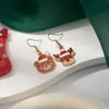 Brincos de Urso Polar de Desenho Animado de Natal Transfronteiriços, Homem de Gengibre, Europeus e Americanos, Gotejamento de Óleo de Natal, Ano Novo, Brincos Divertidos e Doces para Crianças