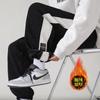 Calça Casual de Veludo Cotelê Outono e Inverno Masculina Calça Esportiva Grossa Calça Legging Listrada Solta Respirável com Forro de Lã Calça de Moletom para Homem