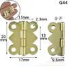 Dobradiça de ferro amarela multiestilo dobradiça miniatura dobradiça plana de bolso DIY modelo caixa de presente dobrável
