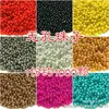 Cuentas Redondas Pequeñas Sólidas No Porosas de 2 mm Materiales para Manualidades DIY Transparente Rojo Negro Dorado Plata Coloridas Adhesivas de Vidrio Sueltas
