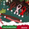 Natal mini cachecol tecido pequeno lenço vermelho branco vermelho verde listrado pequeno lenço garrafa de vinho boneca bebida copo decorações