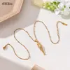Taina Moda Transfronteriza Europea y Americana Oro de 18 Quilates Diseño de Nicho Colgante de Pez Pequeño Collar Estilo Festivo Joyería de Lujo Ligero Venta al por Mayor