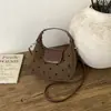 Bolsa Feminina Moda Bolinhas Laço Sob o Braço 2025 Novo Estilo Coreano Nicho Tendência Bolsa de Ombro Transversal para Mulheres