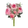 Flores Artificiales, Flores de Loto Simuladas, Decoración del Hogar, Capullos de Rosa Simulados, Arreglos de Boda, Decoración del Hogar Simulada de Alta Calidad Hecha a Mano