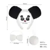 Performance Dia das Crianças Headband de Cabeça Animal Cartoon Headwear de Pelúcia Conjunto de Headband de Princesa Panda de Pelúcia Adesivos Faciais Acessórios de Roupa