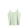Camisola de gasa para mujer, camiseta holgada de verano con cuello en V, top corto sin mangas a la moda