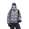 Ootd Chaqueta de plumón con capucha repelente al agua para exteriores para hombre y mujer Invierno 2025 Nueva de Color Contrastante Cálida Chaqueta Antiderrames