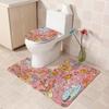 Nueva Cortina de Ducha Rosa Original Moderna Simple Estampada en Poliéster Impermeable y Antimoho Yl1109