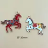 Accesorios para Joyería DIY Aleación Goteo de Aceite Año del Caballo Zodiacal Colgante de Buena Suerte Pendientes Llavero Equipaje Colgante Hecho a Mano