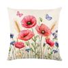 Fronha de Travesseiro Flor Rosa Primavera Transfronteiriça Poliéster Estampada Decoração de Letras e Flores Capa de Almofada para Sofá de Sala de Estar Venda por Atacado