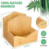 Caixa de armazenamento de temperos para mesa de cozinha doméstica, caixa de bambu para guardanapos, ferramenta de classificação, caixa de madeira