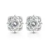 Live-Stream Joia Colorida Mais Vendida Diamante de Alto Carbono Corte Rosa Pétala Brincos, Brincos Banhados a Ouro Padparadscha, Envio Direto de Peça Única